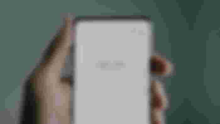 Smartphone with dead pixels.