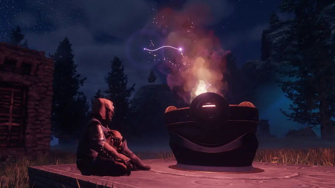 Spell Charges - player sits in front of a flaming bucket