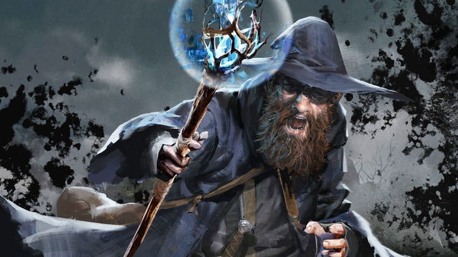 Dark and Darker server status - An image of a Gadalf-like character from the game