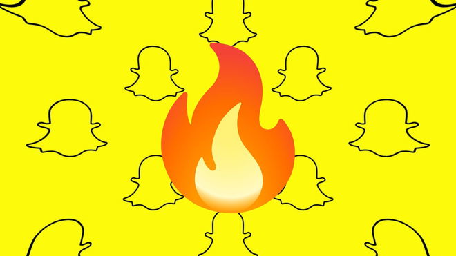 An image of Snapchat logos and a fire emoji which is used to see all your streaks