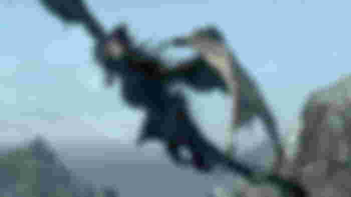 An image of a dragon from Skyrim
