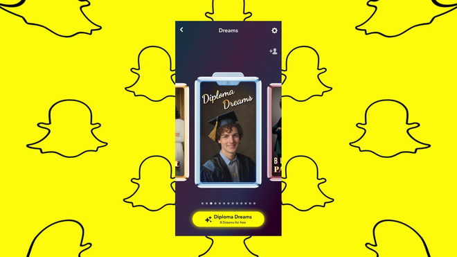 An image of the interface to create Dreams on the Snapchat app - Remove AI Dreams