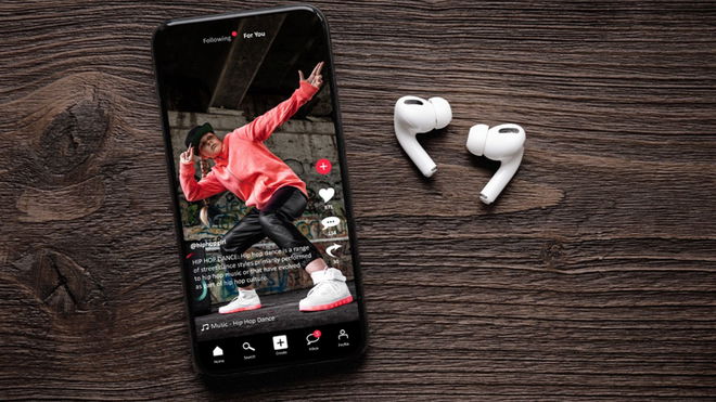 Speed up TikTok videos - An image of a TikTok video on smartphone