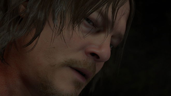 Death Stranding error code 51003 - An image of the closeup of the face of the protagonist in the game
