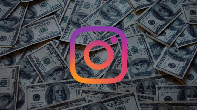 An image of the Instagram logo with some dollar bills in the background - Instagram BIPA Settlement