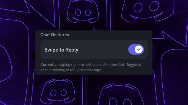 An image of the option to Disable "Swipe to Reply" in the Discord mobile app