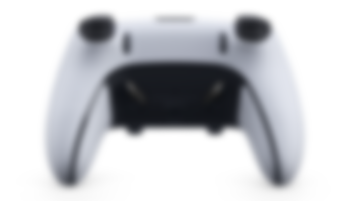 PS5 DualSense Edge controller, rear view - DuelSense Edge Vs DualSense