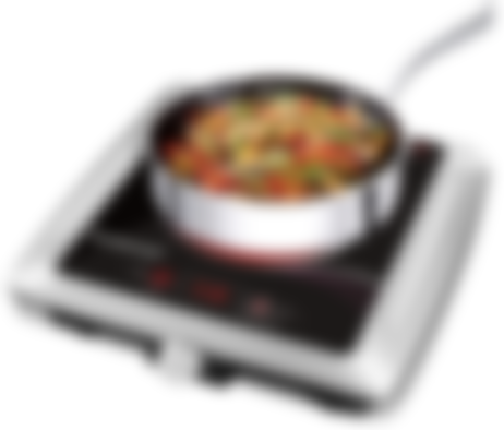 Best portable cooktop - Techwood black and silver non-induction cooktop