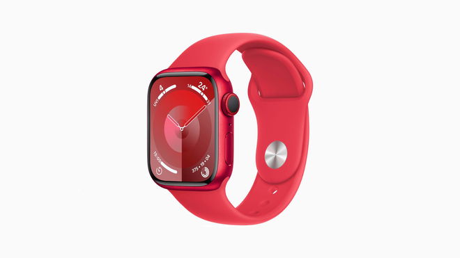 Apple Watch Series 9 battery life - An image of the red Apple Watch Series 9