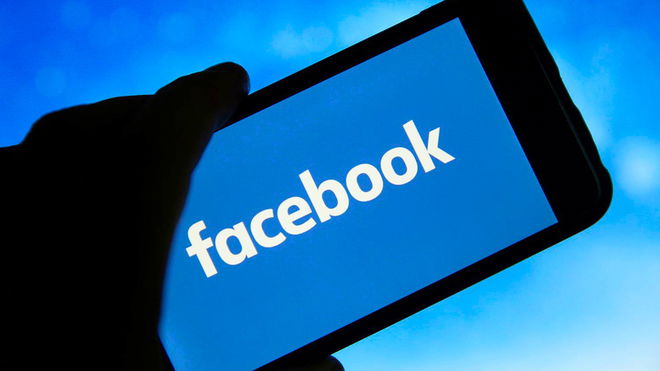 Facebook on a phone screen