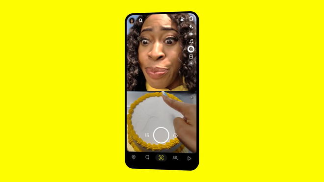Allow camera access Snapchat - An image of the camera interface of Snapchat