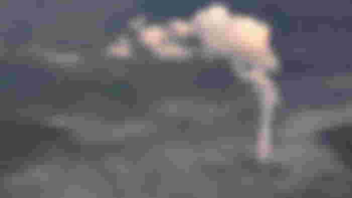 Nuclear Power Plant out of the airplane.