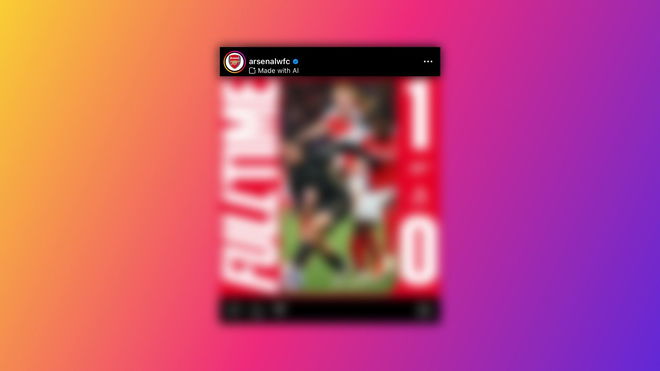 An image of the Instagram "Made with AI" label on a post