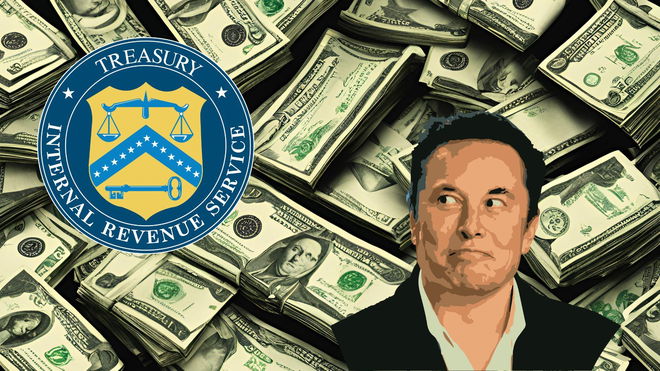 Elon Musk looking at the IRS.