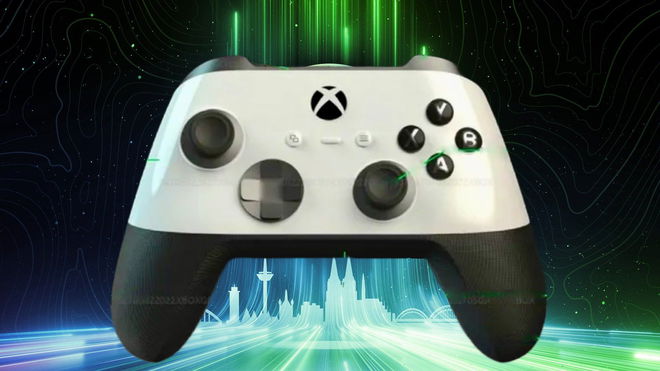 The FTC leaked new Xbox controller on an XCloud background, showing gyro aim, improved haptics and more 