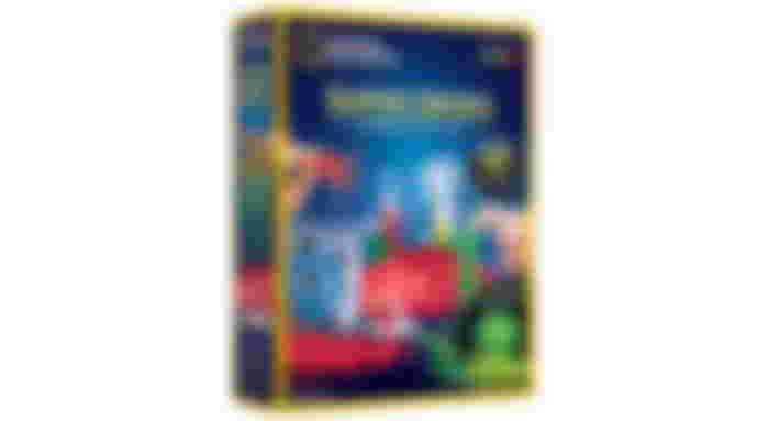 A blue National Geographic-branded box with graphics of red and green slime on the front.