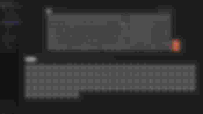 A graphic of a dark grey keyboard with the option to customize each key below.