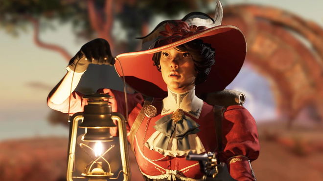 Nightingale character holding a lamp