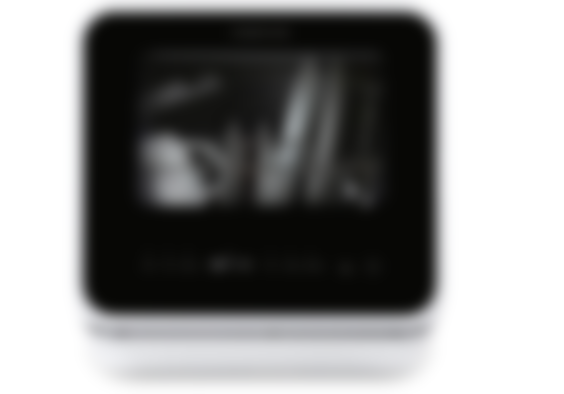 Farberware product image of a black and white countertop dishwasher with a clear front panel.