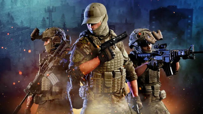 A squad of three players in Ghosts of Tabor, the middle one wielding dual pistols while the other two are carrying rifles.