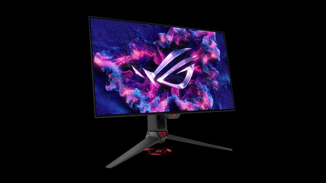 An image of one of the ASUS ROG Swift 2024 OLED monitors