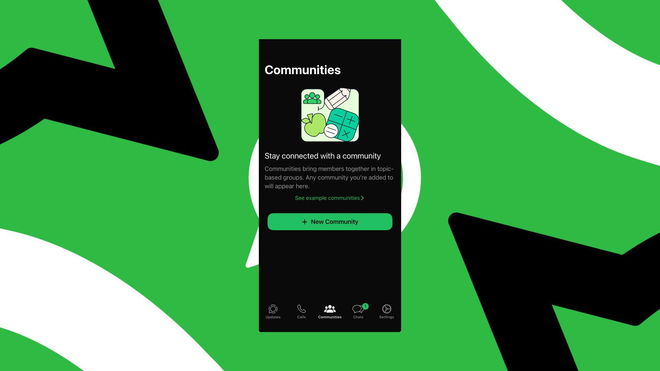 An image of the new green UI of WhatsApp instead of blue on iPhone
