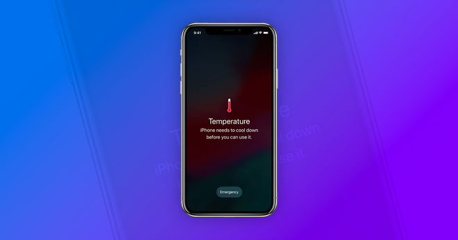 An image of a temperature warning on an iPhone - How to check phone temperature