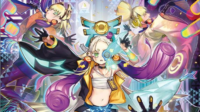 A picture from the Yu-Gi-Oh! card, Noh-P.U.N.K. Rising Scale.