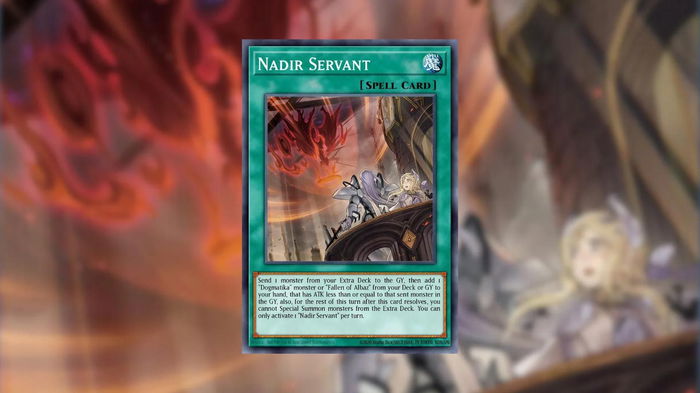 A picture of the Yu-Gi-Oh! card, Nadir Servant.