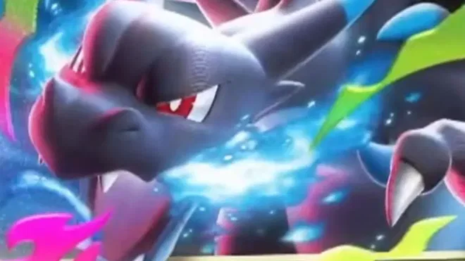 A picture from the Pokemon card, Mega Charizard X ex.