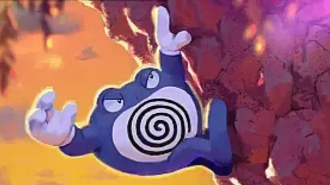 A picture from the Pokemon TCG Pocket card, Poliwrath ex.