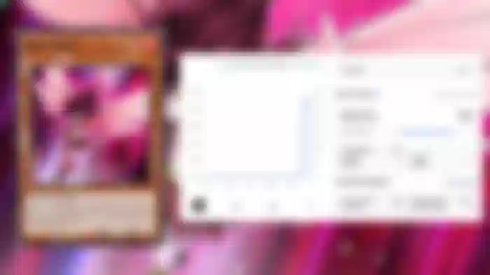 A picture from the Yu-Gi-Oh! card, Red Nova and its market analytics from TCGplayer.com